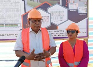 Pose première pierre des 40 logements en bande à Mangarano Toamasina (07 octobre 2022)